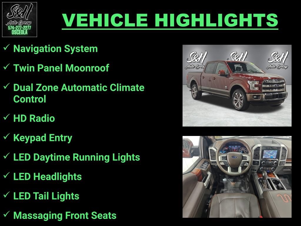 Used 2015 Ford F150 King Ranch w/ Equipment Group 601A Luxury AWD/4WD image 3
