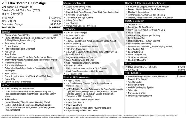 Used 2021 Kia Sorento SX image 28