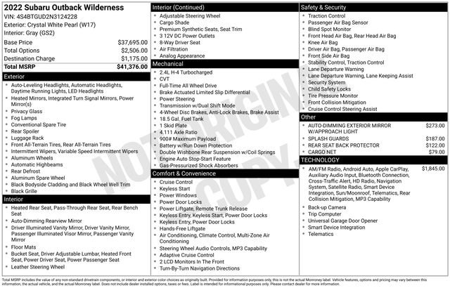 Used 2022 Subaru Outback Wilderness image 10