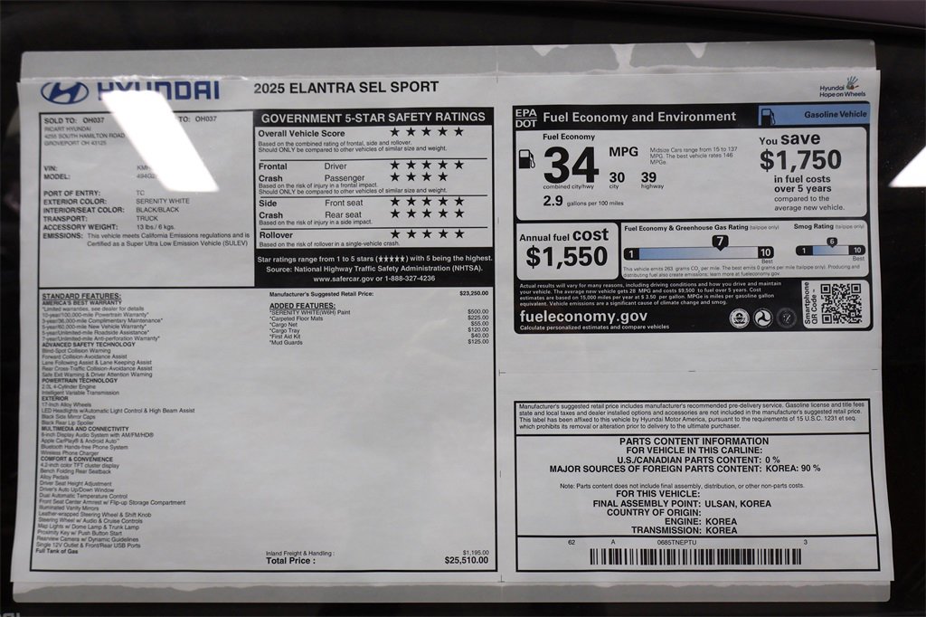 Used 2025 Hyundai Elantra Sport image 31