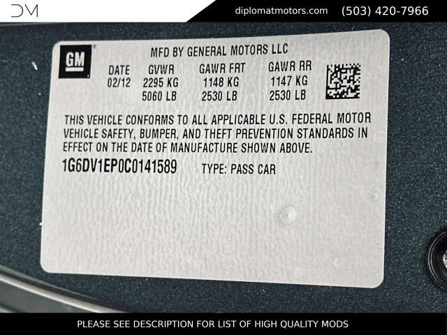 Used 2012 Cadillac CTS V w/ Wood Trim Package RWD image 46