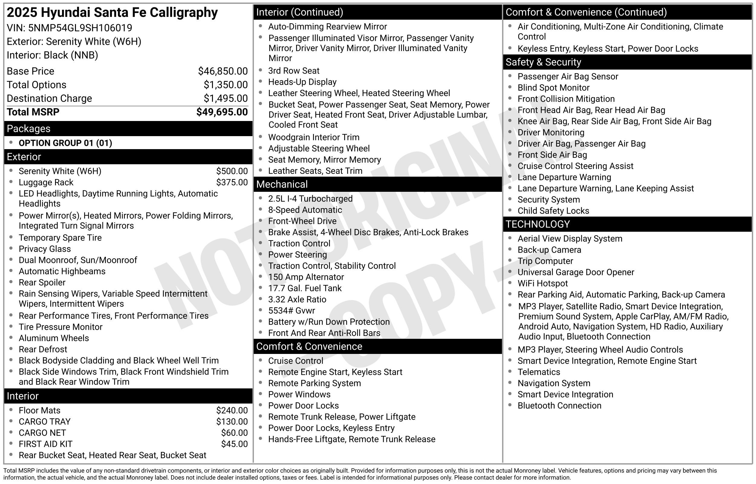 Certified 2025 Hyundai Santa Fe Calligraphy FWD image 2