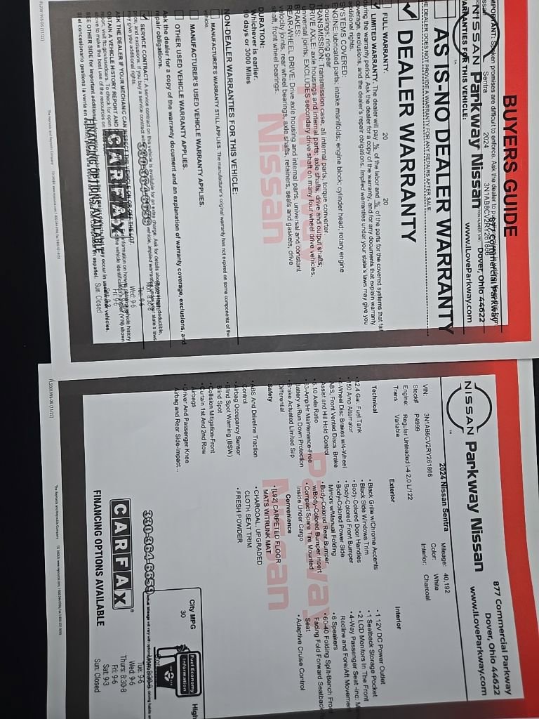 Used 2024 Nissan Sentra SV image 31