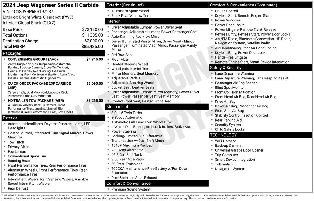 Used 2024 Jeep Wagoneer Series II w/ Convenience Group I AWD/4WD image 27
