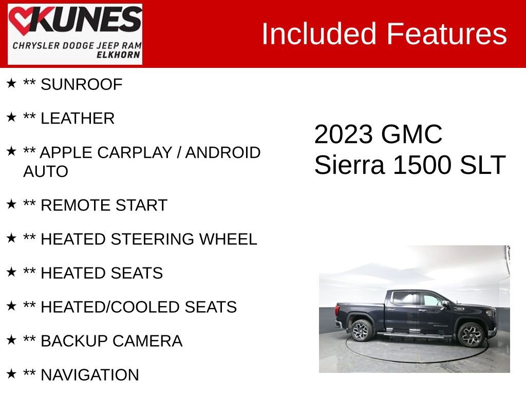 Used 2023 GMC Sierra 1500 SLT w/ SLT Premium Package image 2