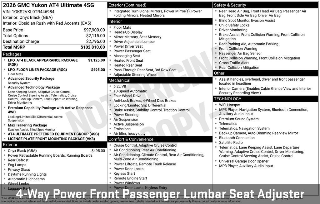 New 2026 GMC Yukon AT4 Ultimate AWD/4WD image 57