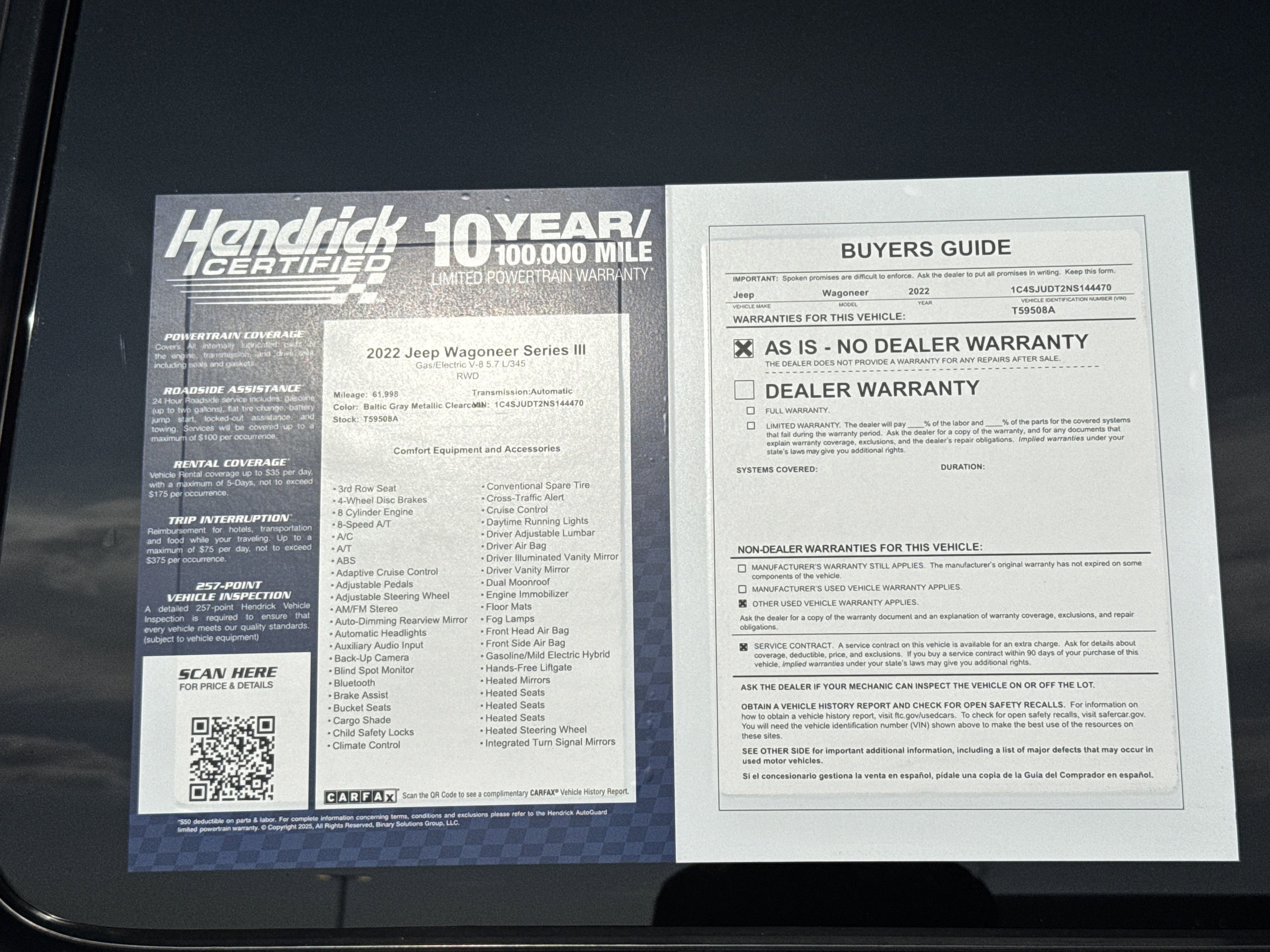 Used 2022 Jeep Wagoneer Series III w/ Premium Group I image 41