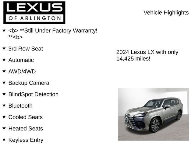 Used 2024 Lexus LX 600 4WD w/ Luxury Package image 7