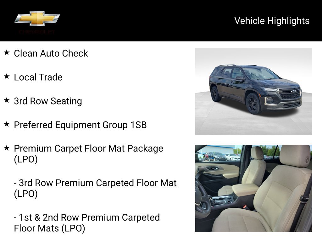Used 2022 Chevrolet Traverse LS w/ Midnight/Sport Edition AWD/4WD image 20