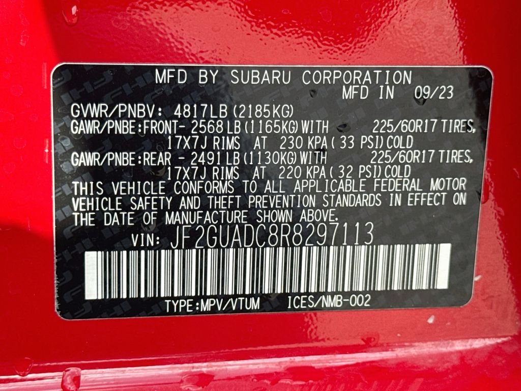 Certified 2024 Subaru Crosstrek 2.0i Premium AWD/4WD image 39