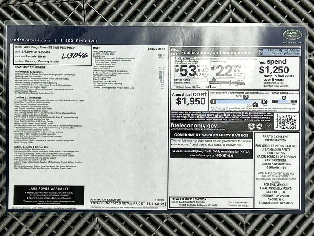 New 2026 Land Rover Range Rover SE image 9