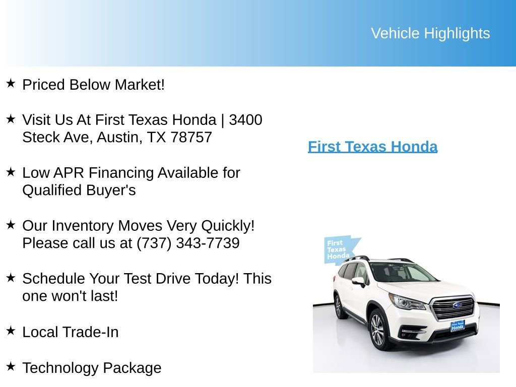 Used 2022 Subaru Ascent Limited w/ Technology Package image 10