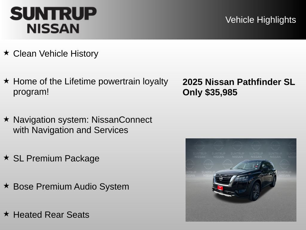 Used 2025 Nissan Pathfinder SL w/ SL Premium Package FWD image 8