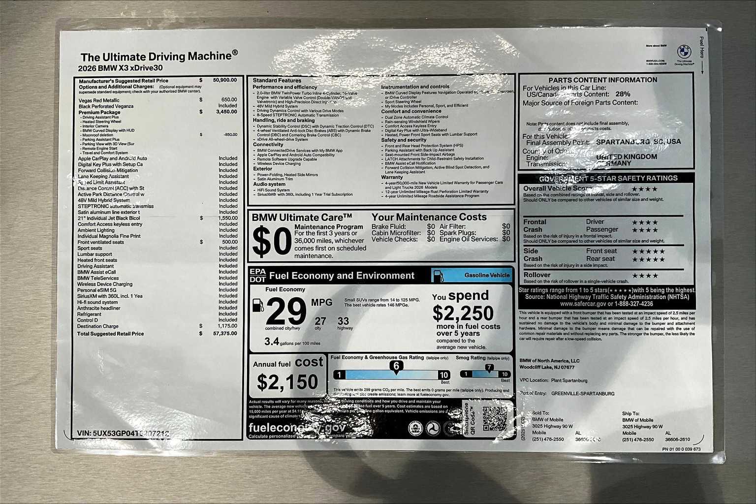 Used 2026 BMW X3 xDrive30 w/ Premium Package image 20