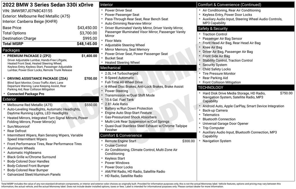 Used 2022 BMW 330i xDrive Sedan w/ Premium Package 2 image 33