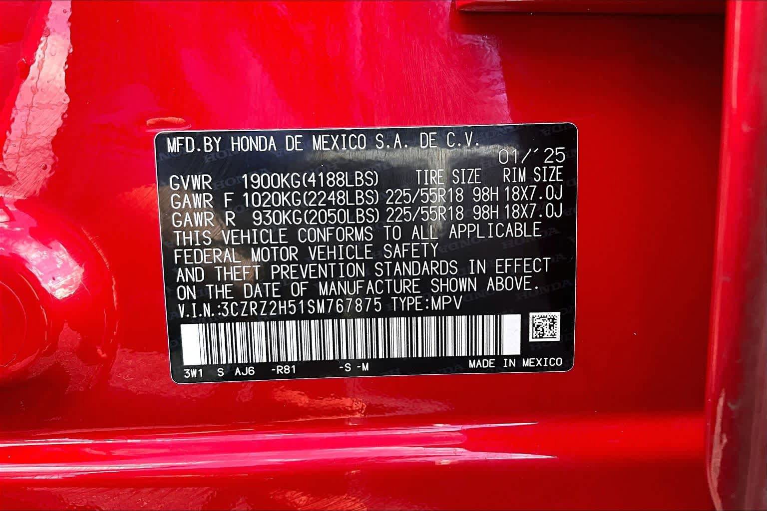Certified 2025 Honda HR-V Sport image 35