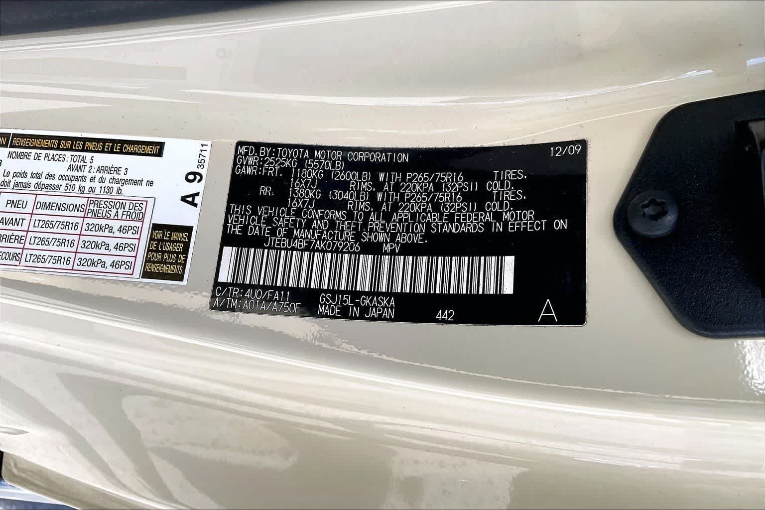 Used 2010 Toyota FJ Cruiser 4WD image 20