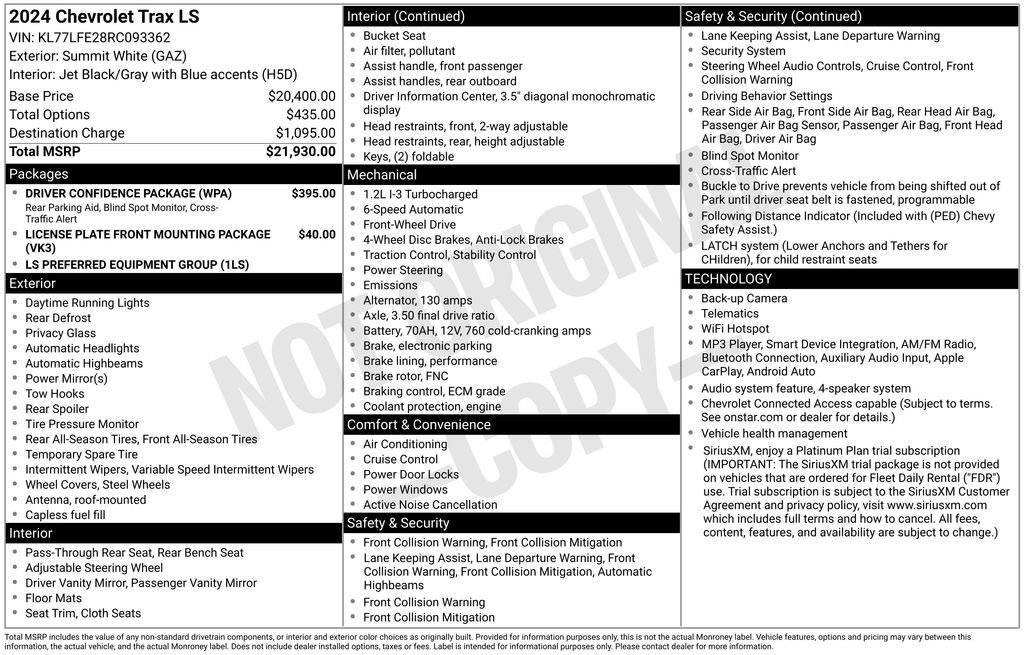 Used 2024 Chevrolet Trax LS w/ Driver Confidence Package FWD image 2