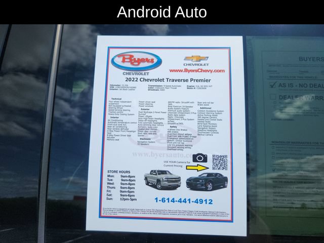 Used 2022 Chevrolet Traverse Premier w/ LPO, Floor Liner Package AWD/4WD image 13