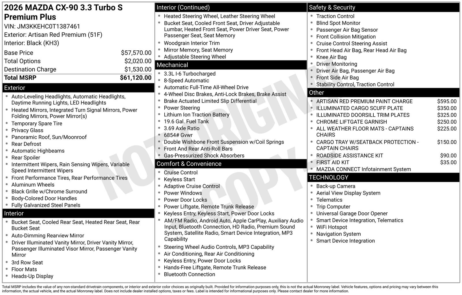 New 2026 MAZDA CX-90 3.3 Turbo S w/ Premium Plus AWD/4WD image 4