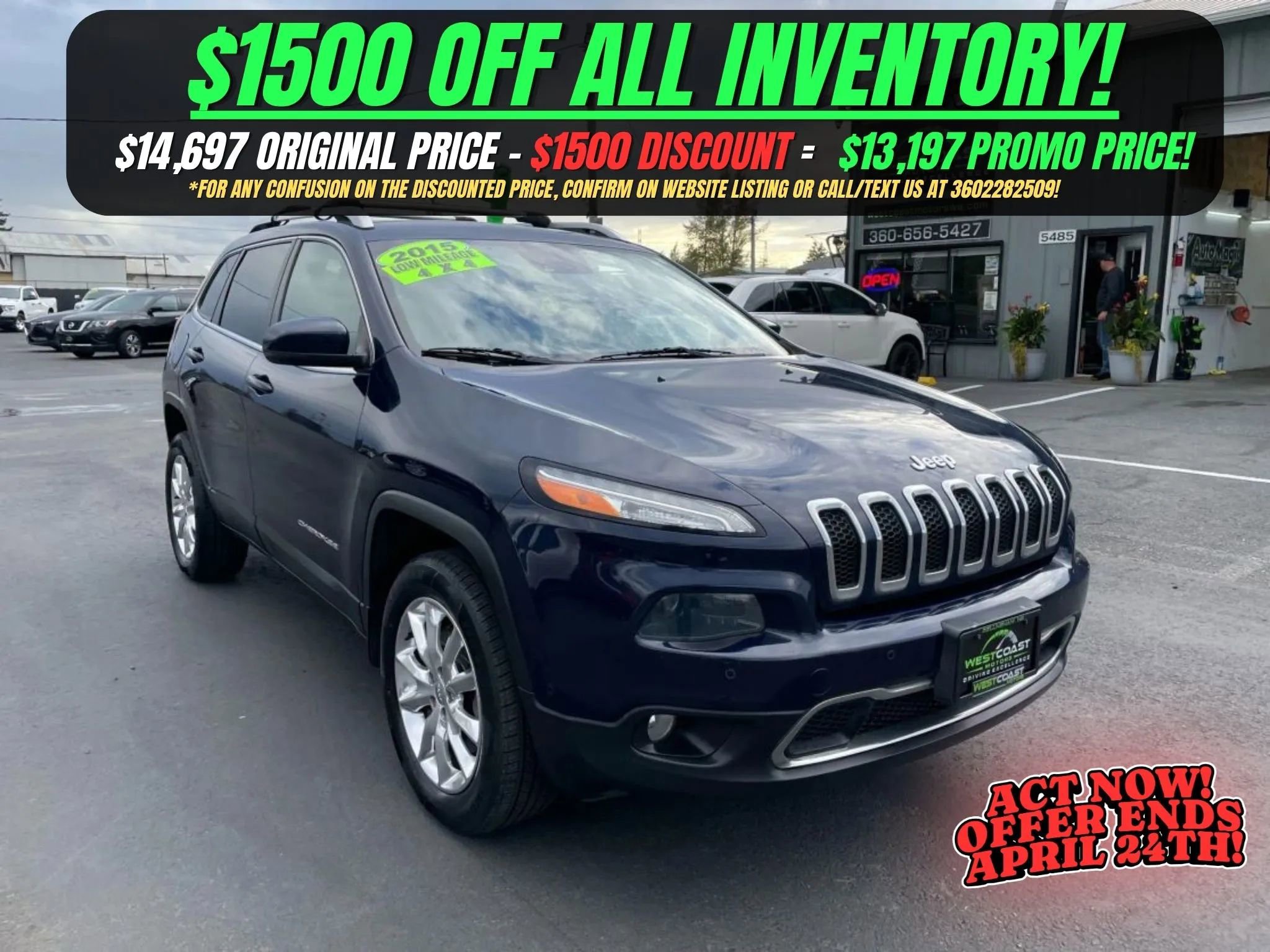 Used 2015 Jeep Cherokee Limited w/ Luxury Group image 1