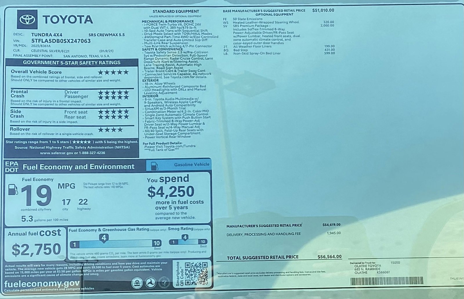 New 2025 Toyota Tundra SR5 image 15