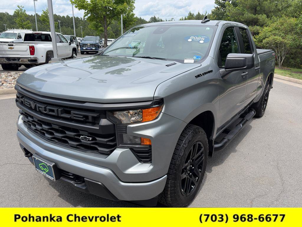 Certified 2025 Chevrolet Silverado 1500 Custom w/ Turbomax Blackout Package AWD/4WD video 3