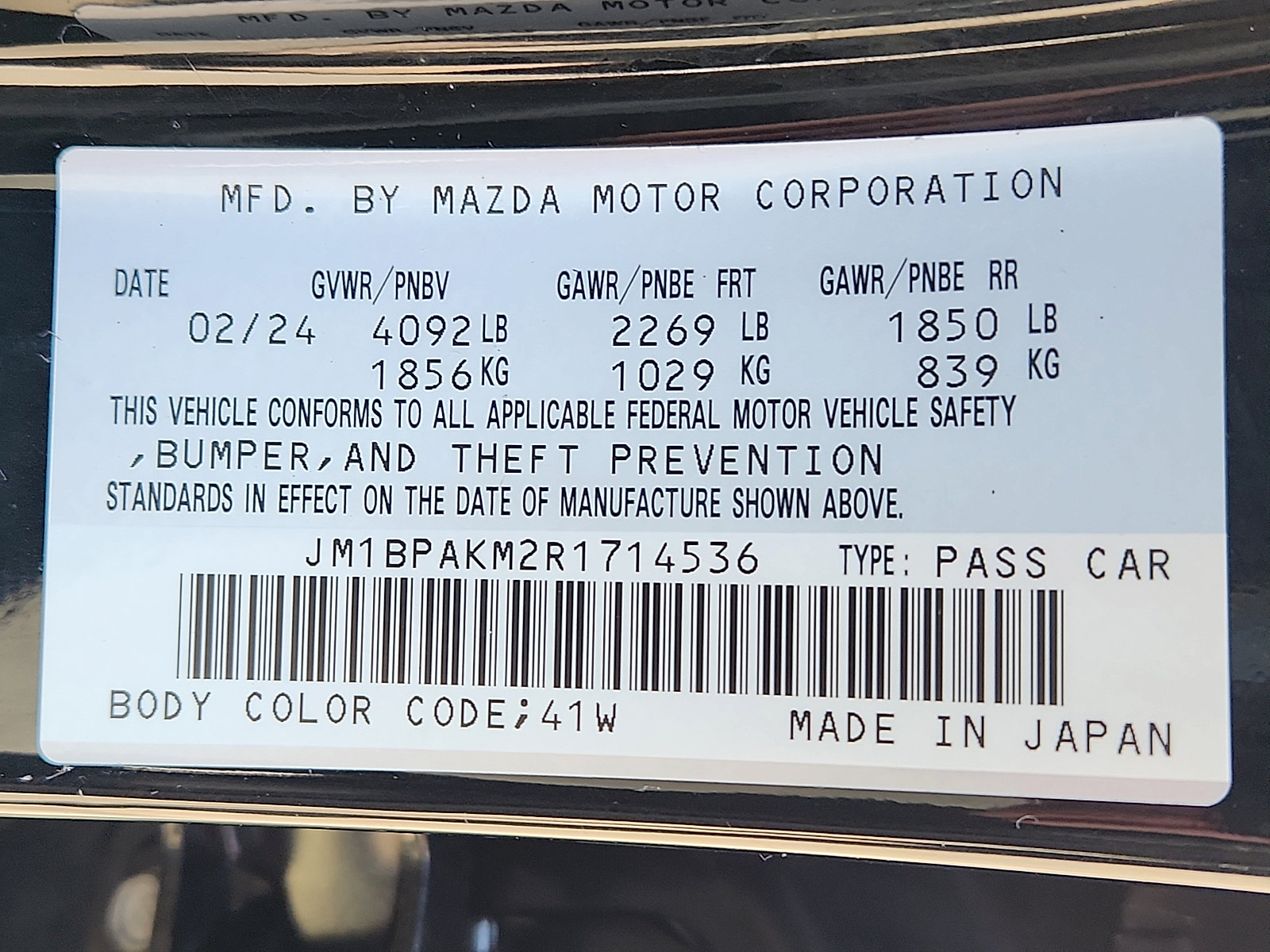 Certified 2024 MAZDA MAZDA3 s FWD image 27