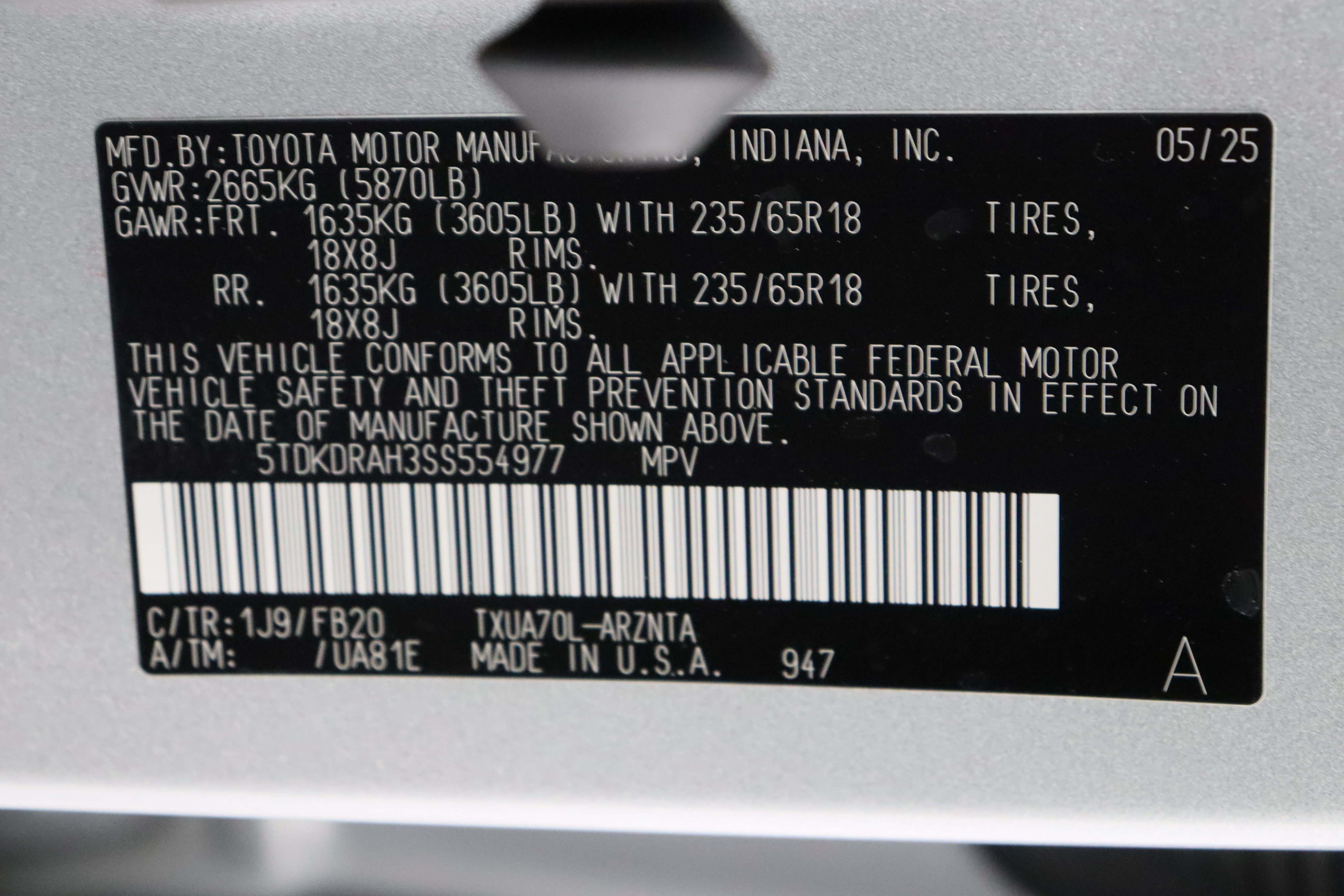 Certified 2025 Toyota Highlander LE FWD image 43