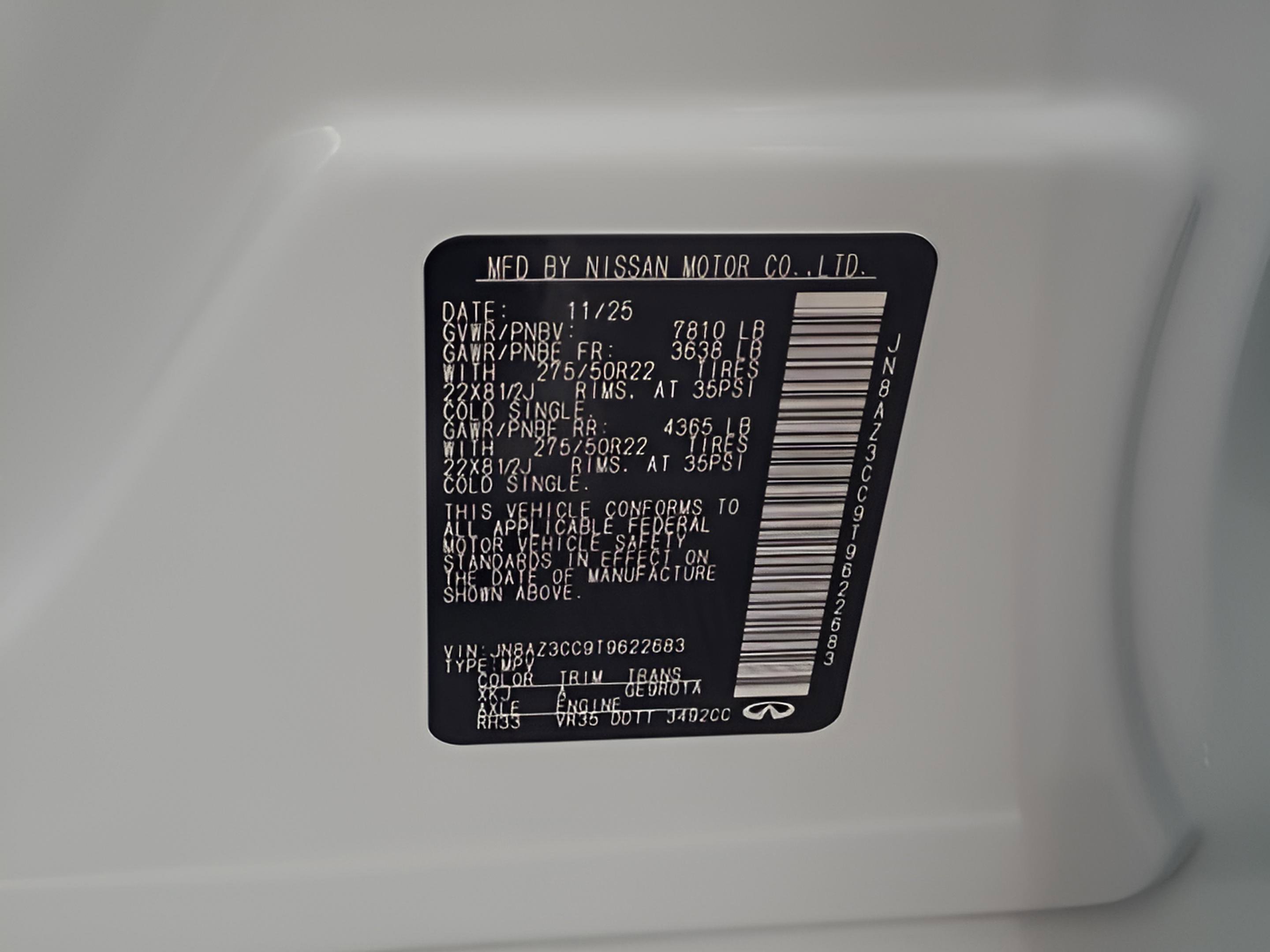 New 2026 INFINITI QX80 Autograph w/ Premium Cargo Package image 19