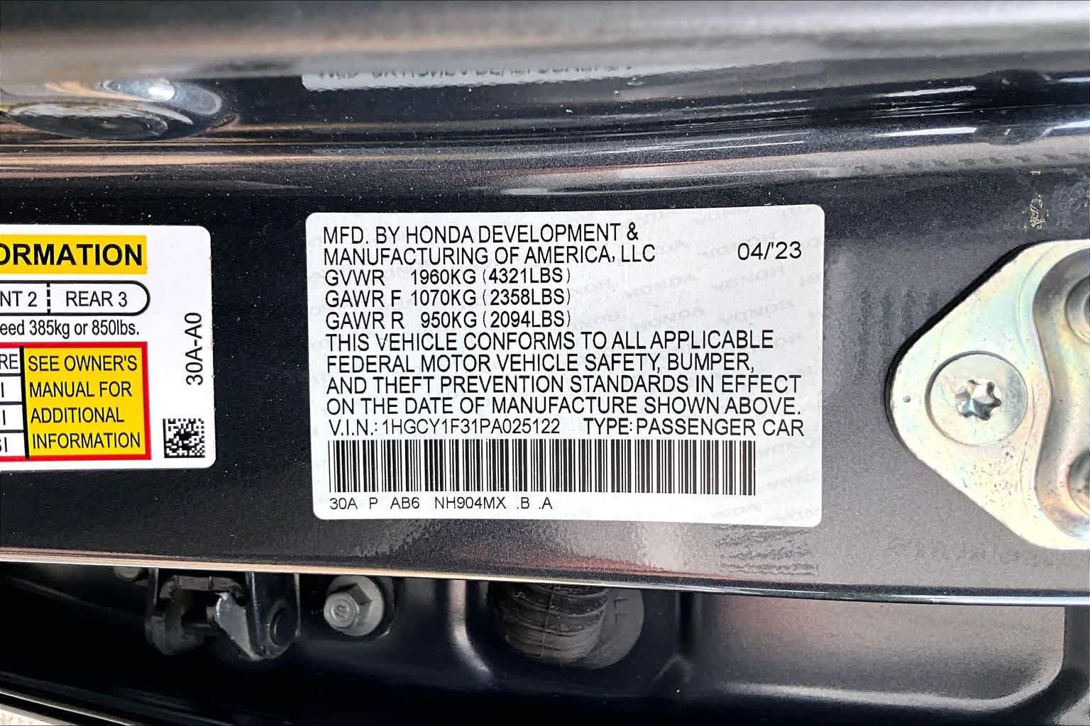 Used 2023 Honda Accord EX image 34