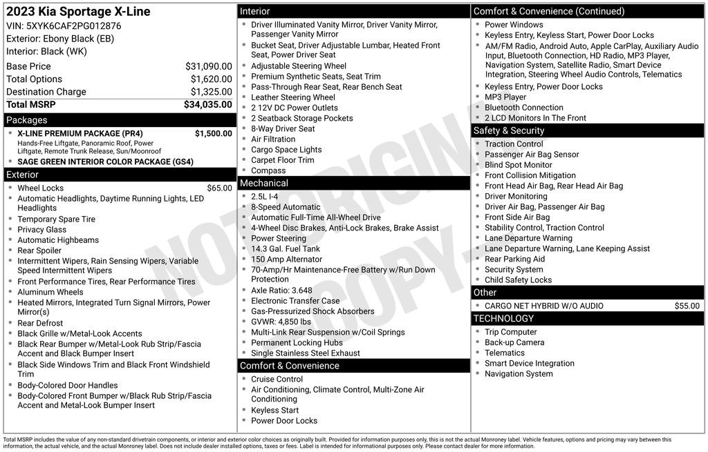 Used 2023 Kia Sportage X-Line w/ X-Line Premium Package image 7
