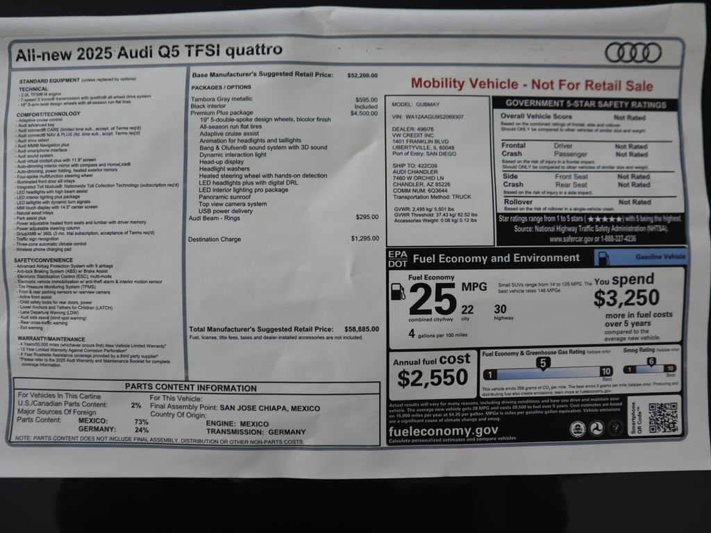 Used 2025 Audi Q5 Premium w/ Premium Plus AWD/4WD image 10