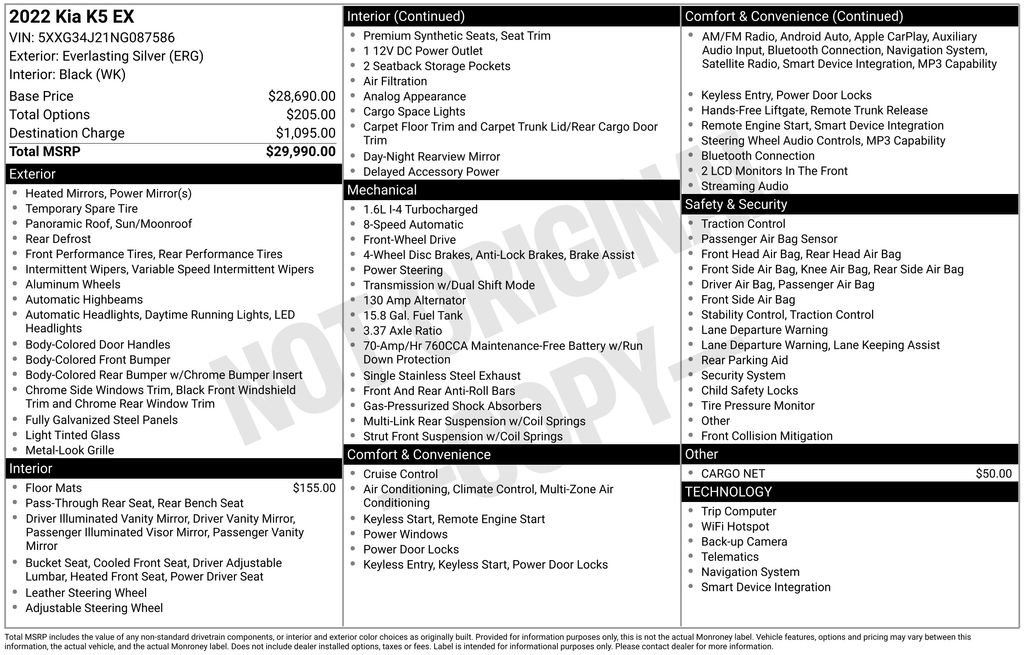 Used 2022 Kia K5 EX image 2