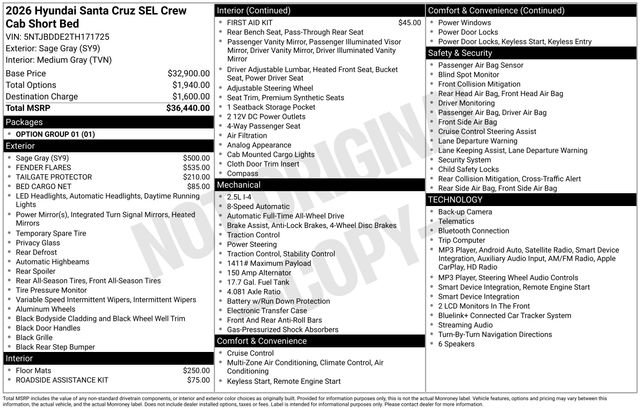 New 2026 Hyundai Santa Cruz SEL AWD/4WD image 39