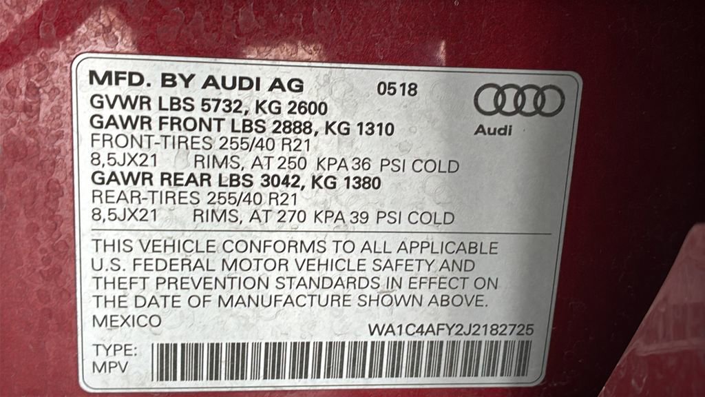 Used 2018 Audi SQ5 Prestige AWD/4WD image 40