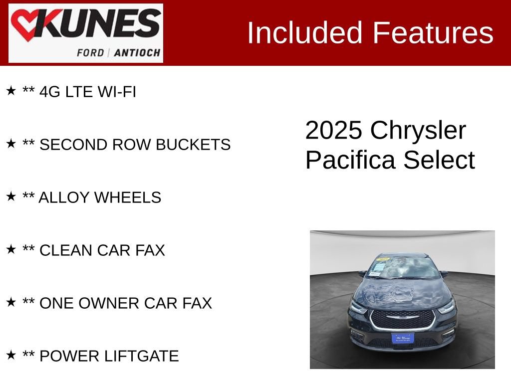 Used 2025 Chrysler Pacifica Select FWD image 4