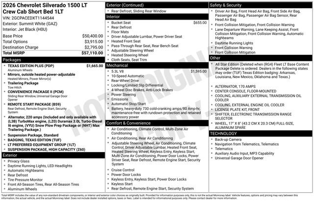 Used 2026 Chevrolet Silverado 1500 LT w/ Texas Edition Plus RWD image 1