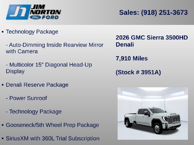 Used 2026 GMC Sierra 3500 Denali w/ Denali Reserve Package AWD/4WD image 47