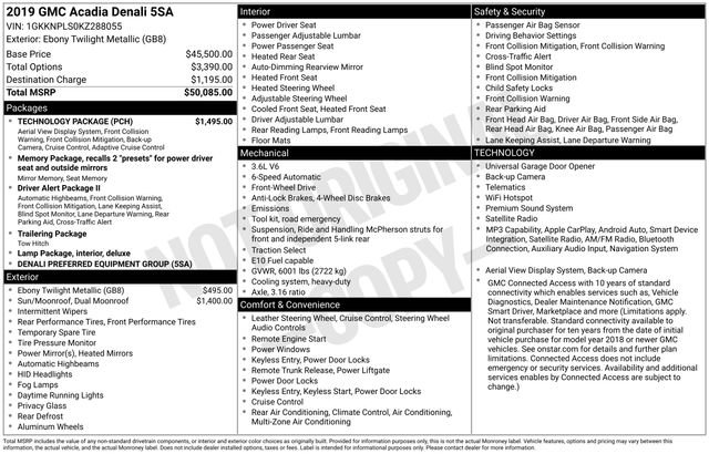 Used 2019 GMC Acadia Denali w/ Technology Package FWD image 21