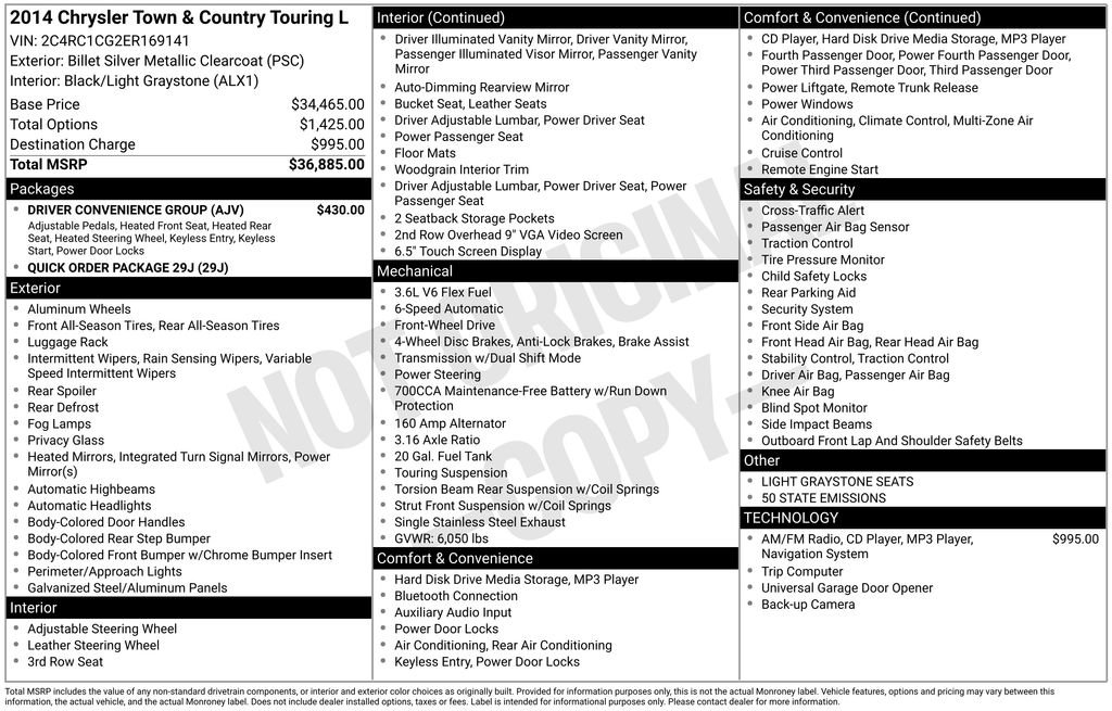 Used 2014 Chrysler Town & Country Touring-L w/ Driver Convenience Group image 15