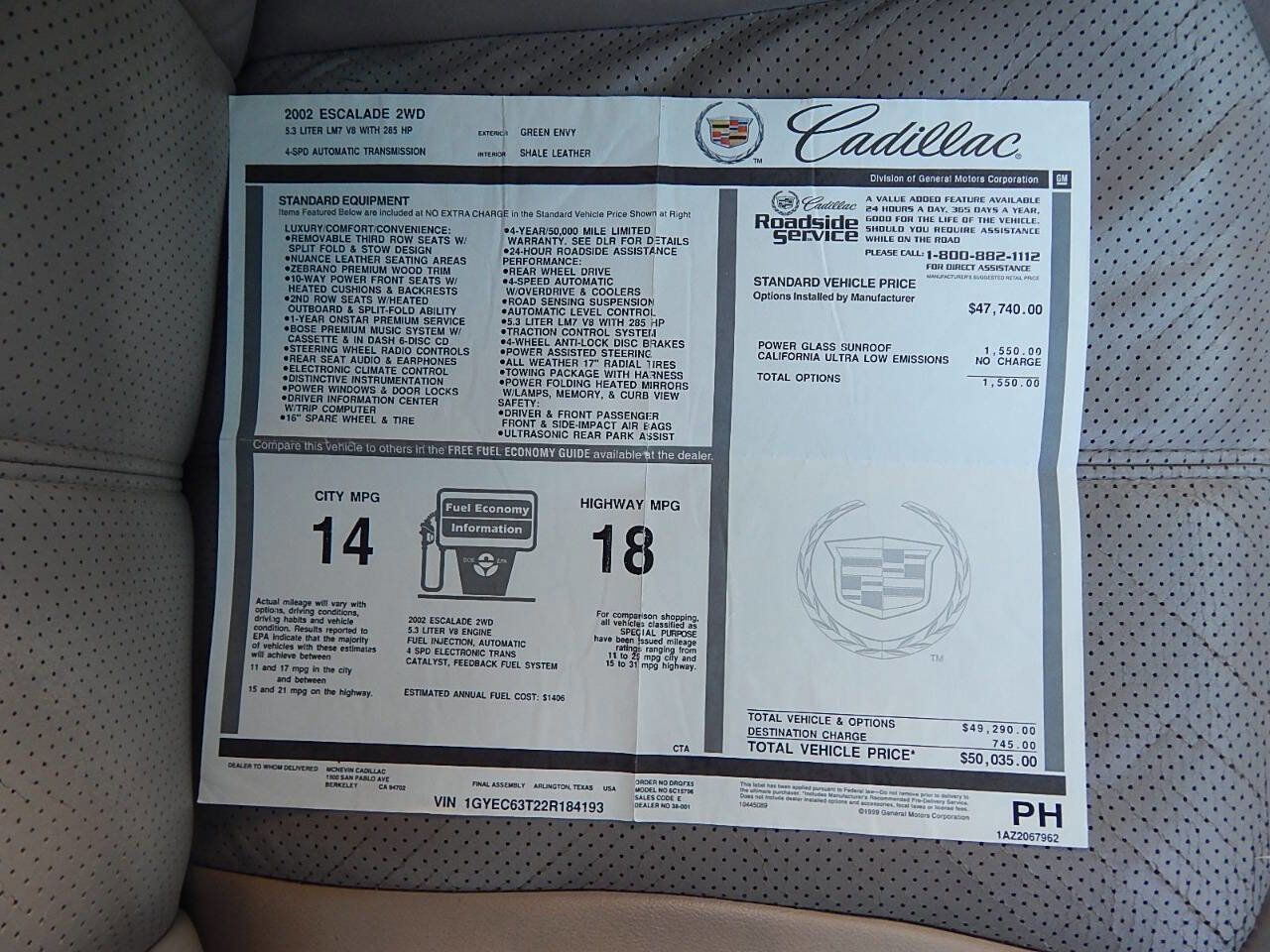 Used 2002 Cadillac Escalade 2WD image 23