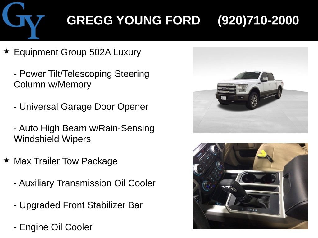 Used 2017 Ford F150 Lariat w/ Equipment Group 502A Luxury image 19