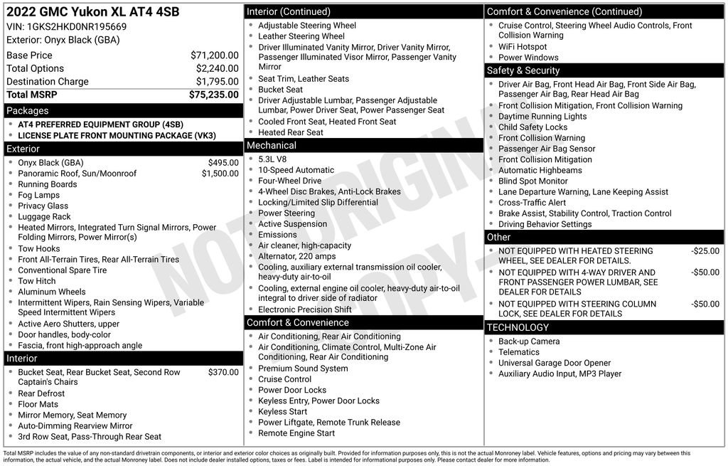 Certified 2022 GMC Yukon XL AT4 image 17