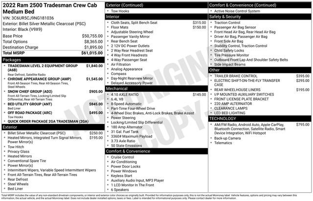Used 2022 RAM 2500 Tradesman image 40