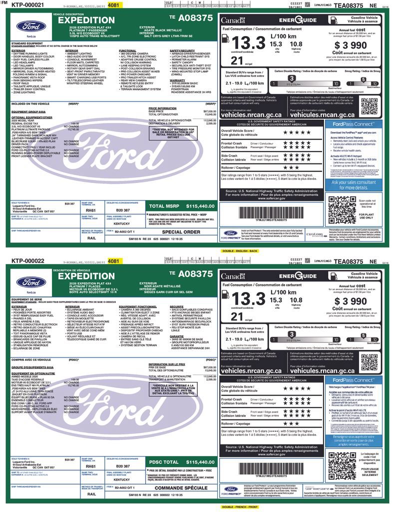 Used 2026 Ford Expedition Platinum w/ Platinum Ultimate Package AWD/4WD image 39