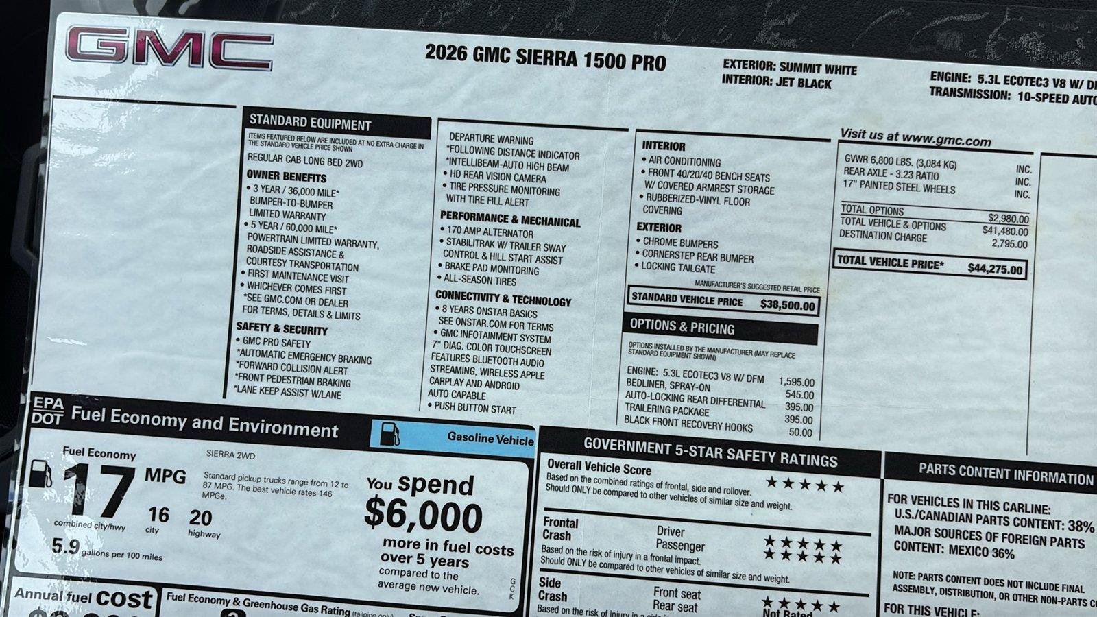 New 2026 GMC Sierra 1500 Pro w/ Trailering Package RWD image 26