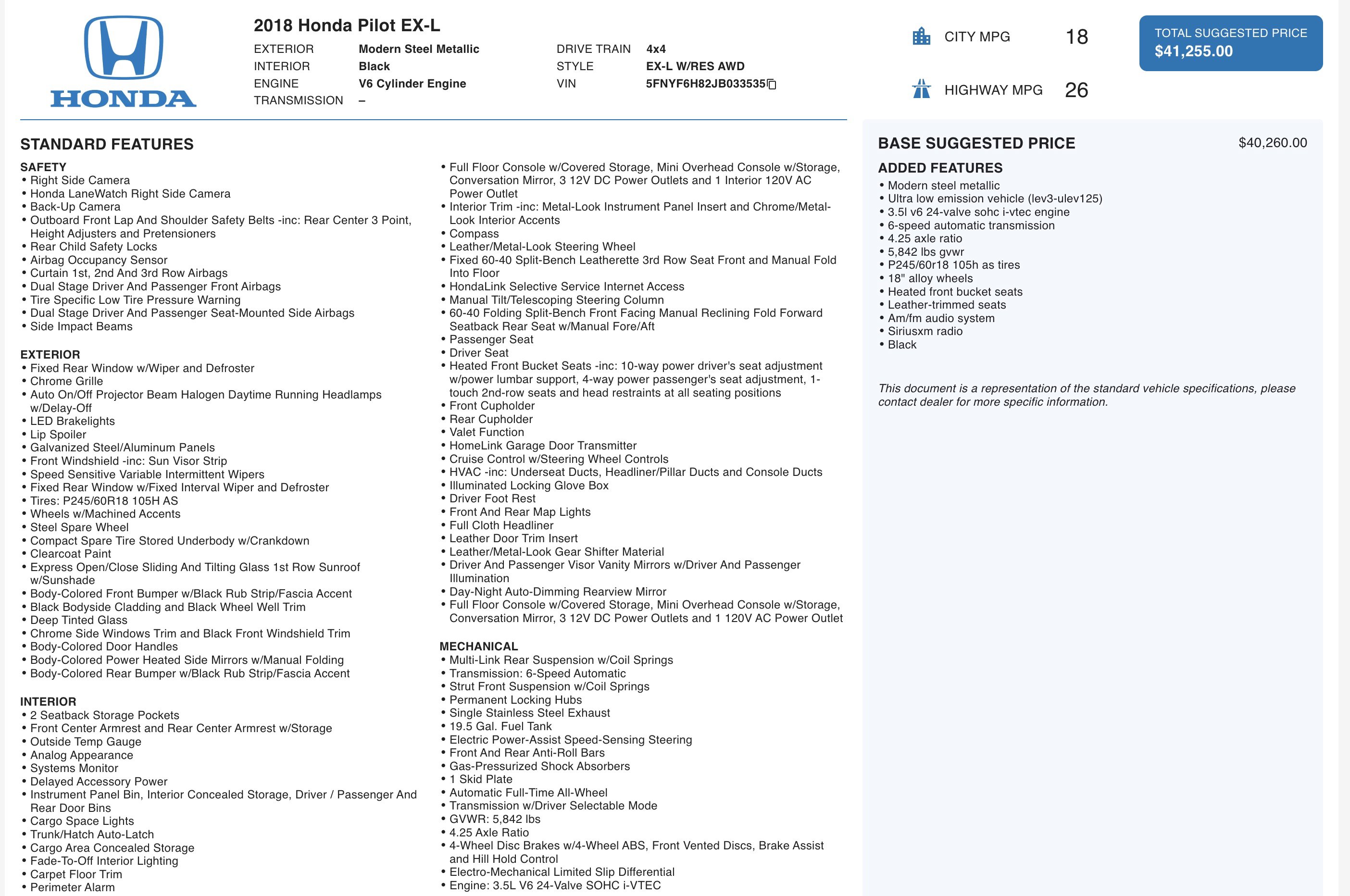 Used 2018 Honda Pilot EX-L image 5