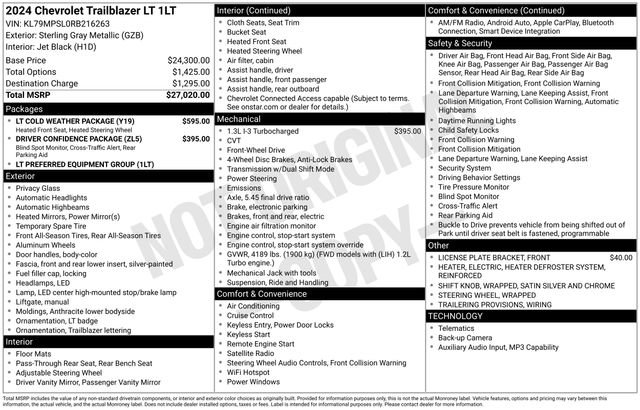 Used 2024 Chevrolet TrailBlazer LT w/ LT Cold Weather Package FWD image 34