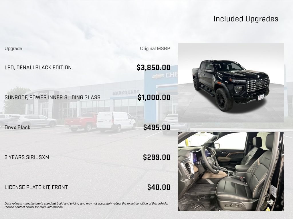 New 2026 GMC Canyon Denali w/ LPO, Denali Black Edition AWD/4WD image 5